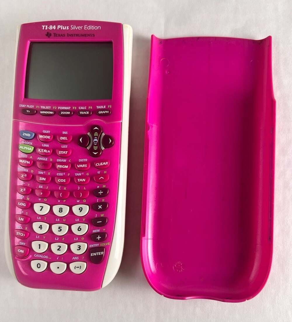 Texas Instruments TI-84 Plus Silver Edition Graphing Calculator Pink